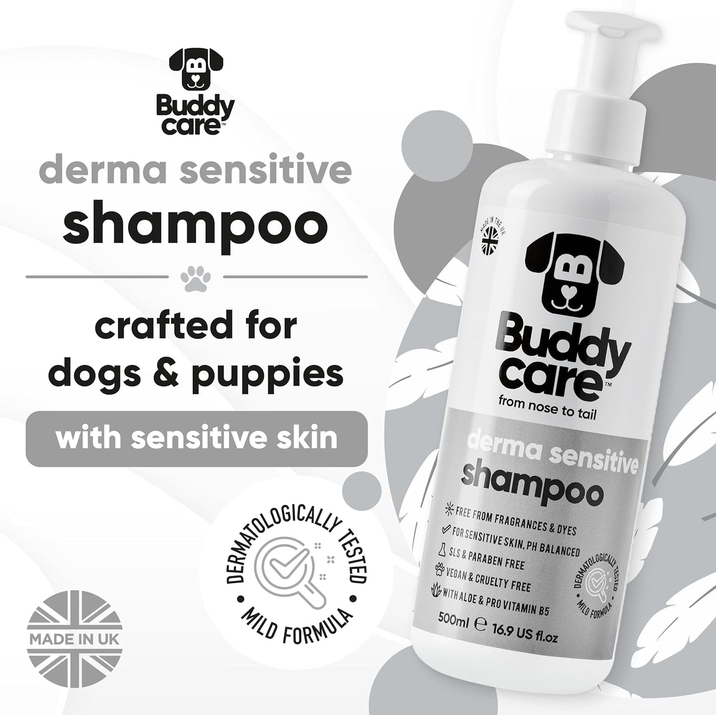 Derma Sensitive Dog Shampoo with Aloe Vera and Pro Vitamin B5 (50.72oz)