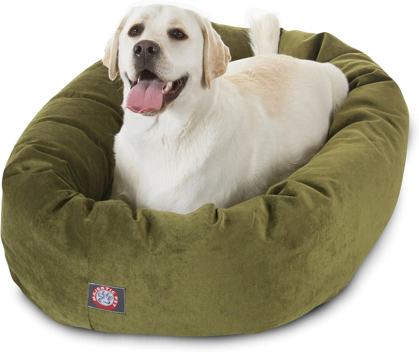 Majestic Pet Villa 40 Inch Shredded Memory Foam Dog Bed for Large Sized Dogs 40x29x9 Inch–Orthopedic Dog Bed with Removable Washable Cover-Washable Large Pet Bed with Head Support-Fern