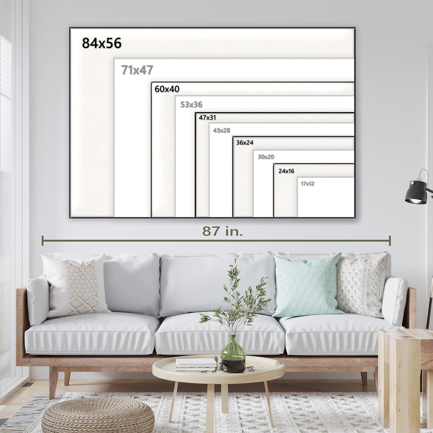 Nature Wall Art Prints - Ocean Forest Mountain Lake Canvas Landscapes - Small to Extra Large Living Room Bedroom Kitchen Bathroom Décor (Sandy Ocean Beach, 39L" x 59W" - 3 Panels)