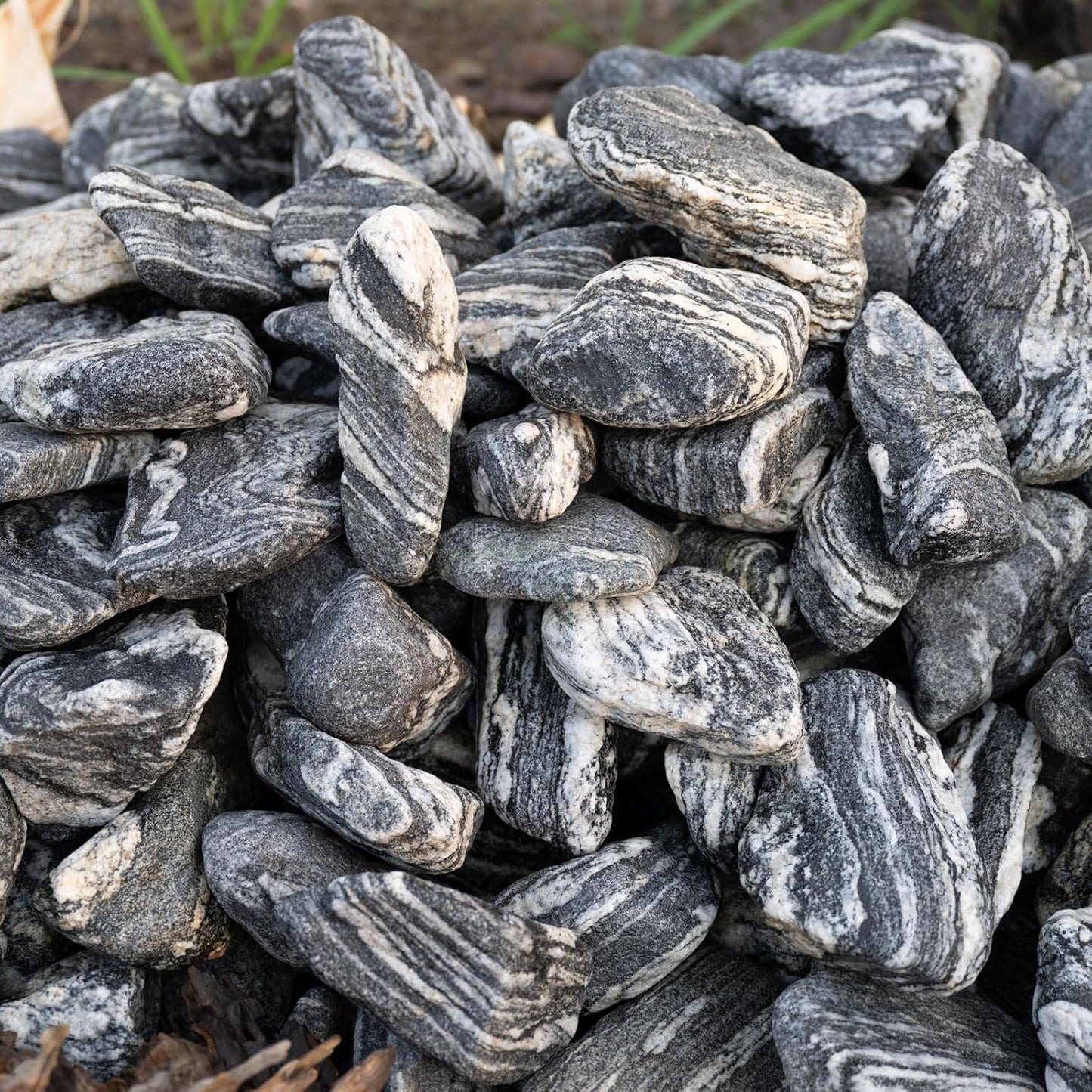 Natural Aquarium Rocks Silver Seiryu Rock Decorative Stone for Aquariums and Terrariums Animal Feeding Box, Micro Landscape, Stone Landscape and Bonsai.(10lb 2-7inch 5-6Pcs)