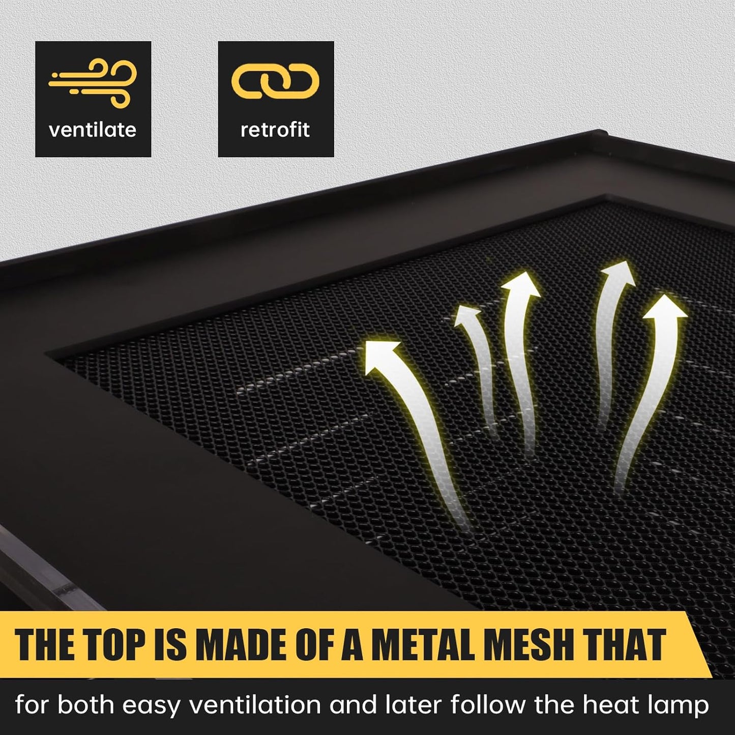 12x12x18 Reptile Enclosure – Acrylic Reptile Tank for Gecko, Snake, and Lizard – Compact PVC Terrarium for Small Pets