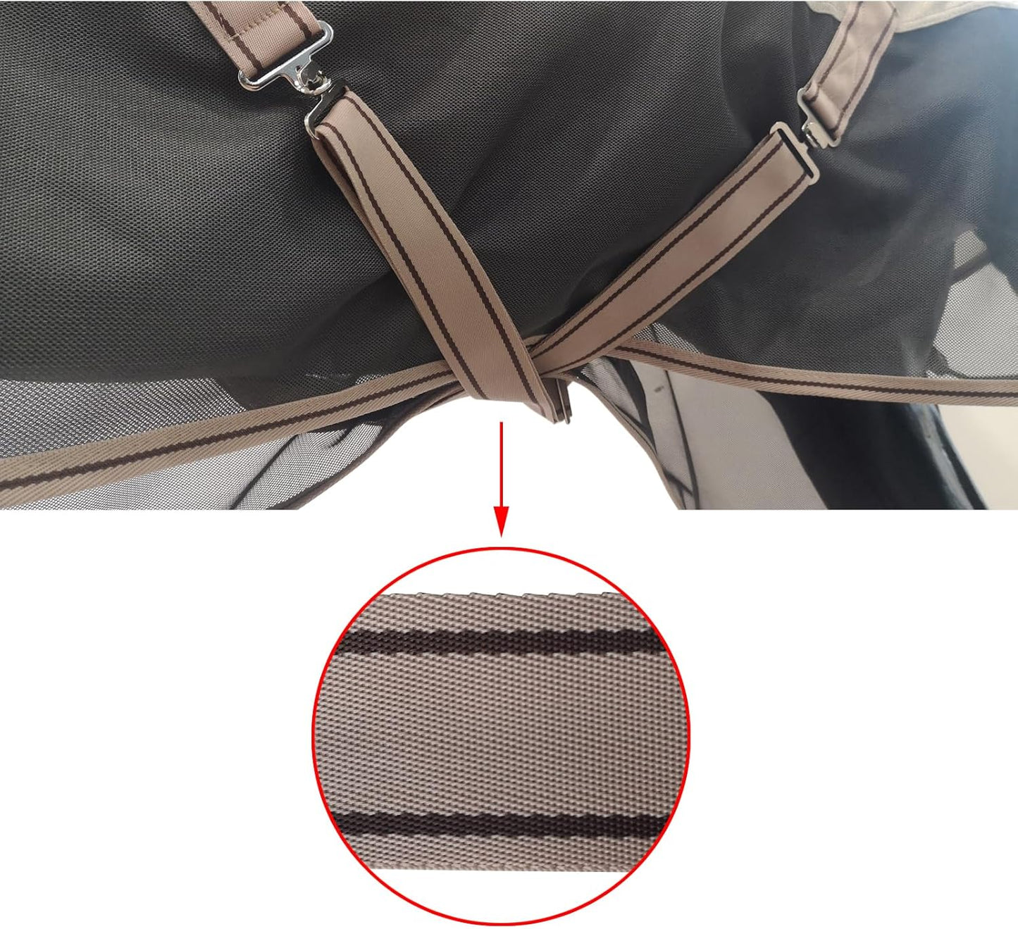 BARN & STABLE Breathable and UV Protective Horse Fly Sheets Tear-Resistant Mesh Fly Sheets for Horse Comfy Equine Summer Sheets with Removable Web Leg Straps