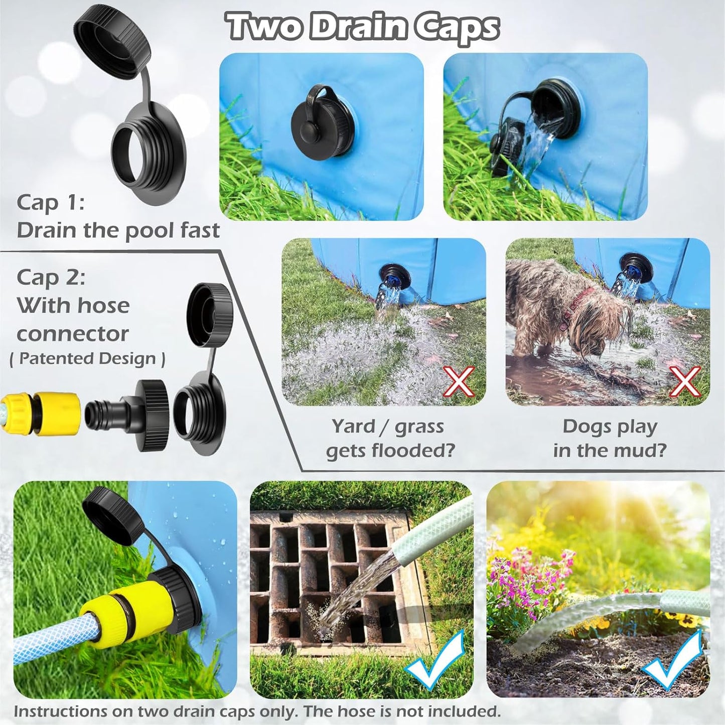 Jasonwell Foldable Dog Pet Bath Pool Collapsible Dog Pet Pool Bathing Tub Kiddie Pool Doggie Wading Pool for Puppy Small Medium Large Dogs Cats and Kids 48" Blue