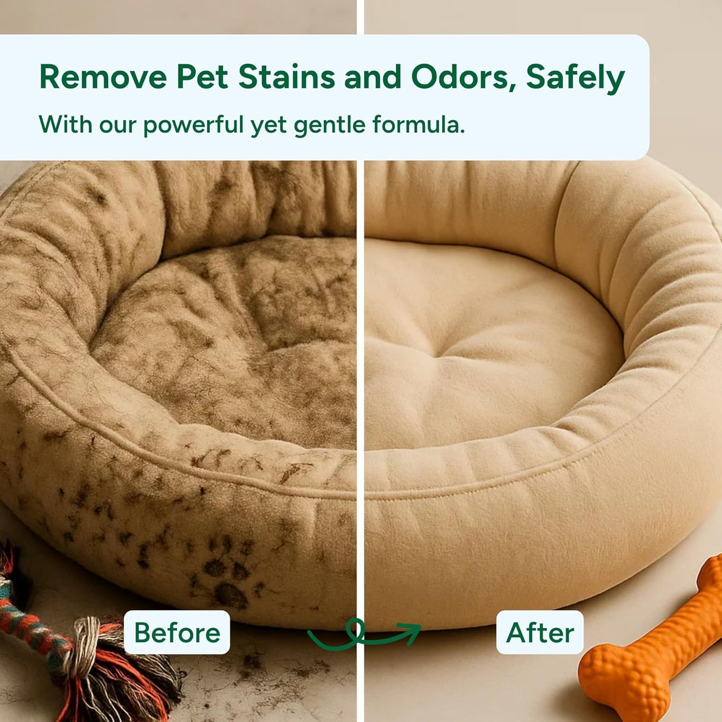 Good Natured Brand | Pet Stain & Odor Remover for Laundry | Pet Laundry Detergent for Dogs Beds, Cat Pee, Smell, Dog Drool | Hypoallergenic & Non-Toxic | Unscented | 47oz 94 Loads