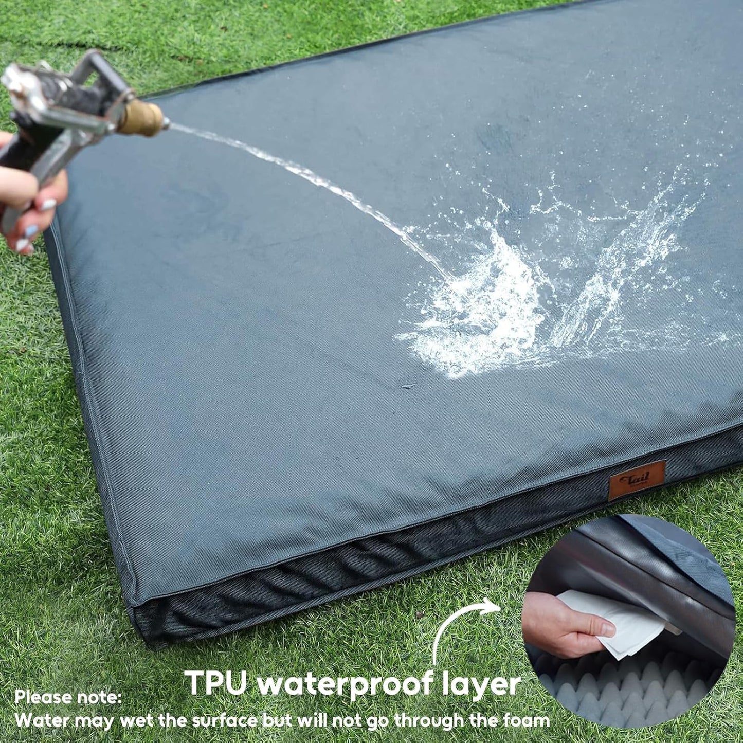 Medium Dog Bed for Medium/Small Dogs, Orthopedic Dog Beds with Removable Washable Waterproof Cover, Egg Crate Foam Pet Bed Mat, Blue