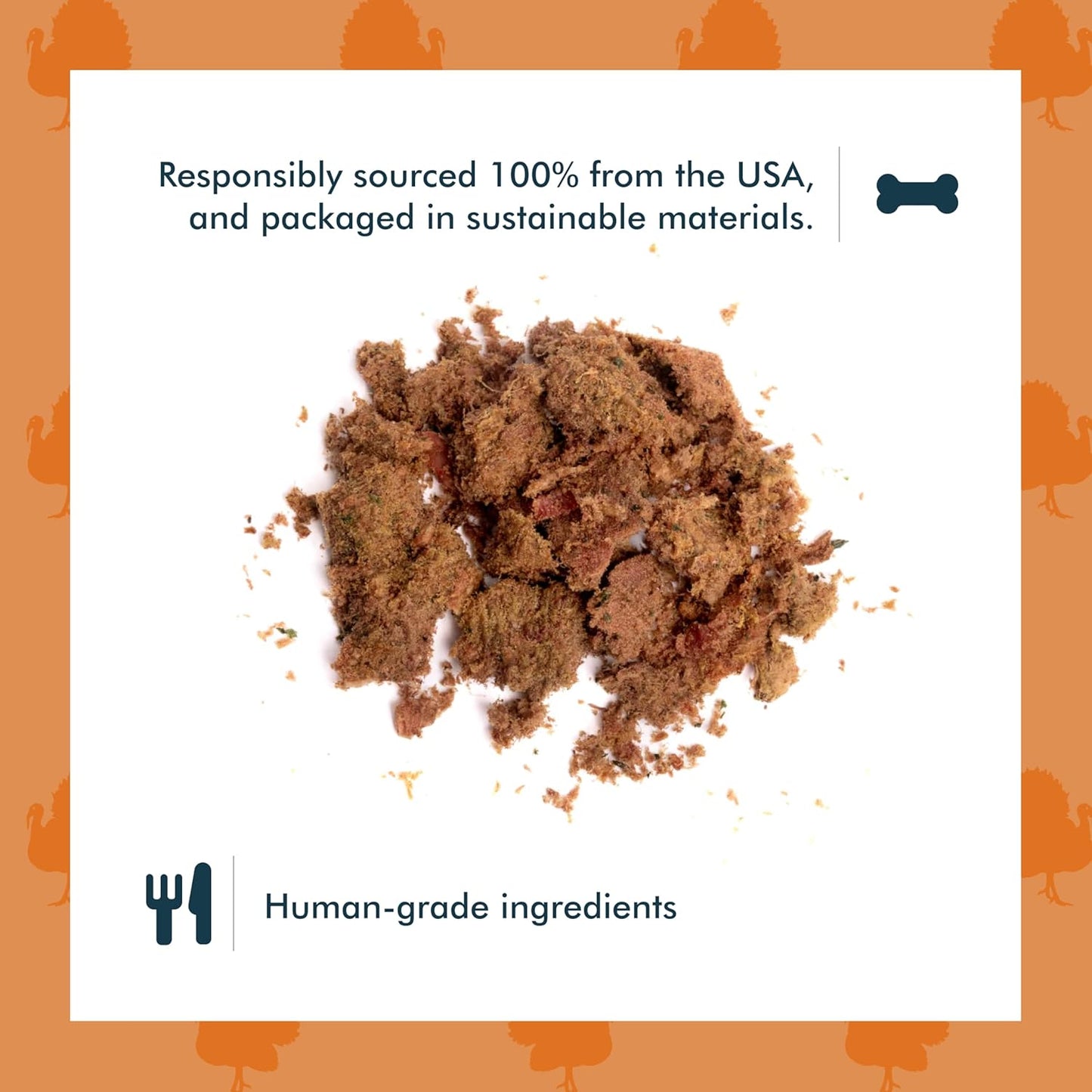 King Lou Pets - Human Grade Raw Food for Dogs and Cats - Complete Meal for Pets - Freeze Dried Turkey Recipe - 14oz