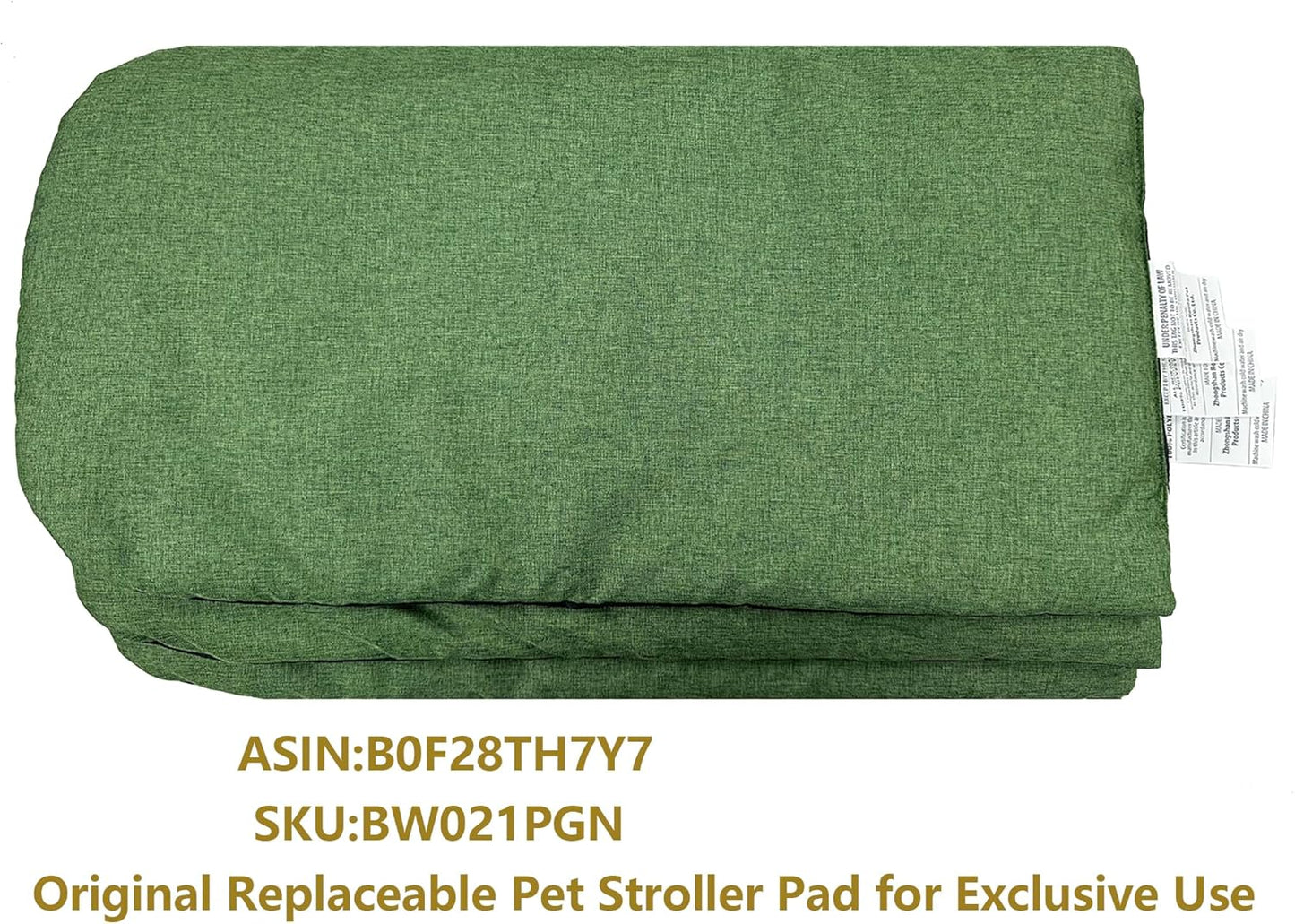 ROODO Pet Stroller Inner Pad for Exclusive Use,Original,Replaceable,Easy to Clean,Set of 3 pc(Green)
