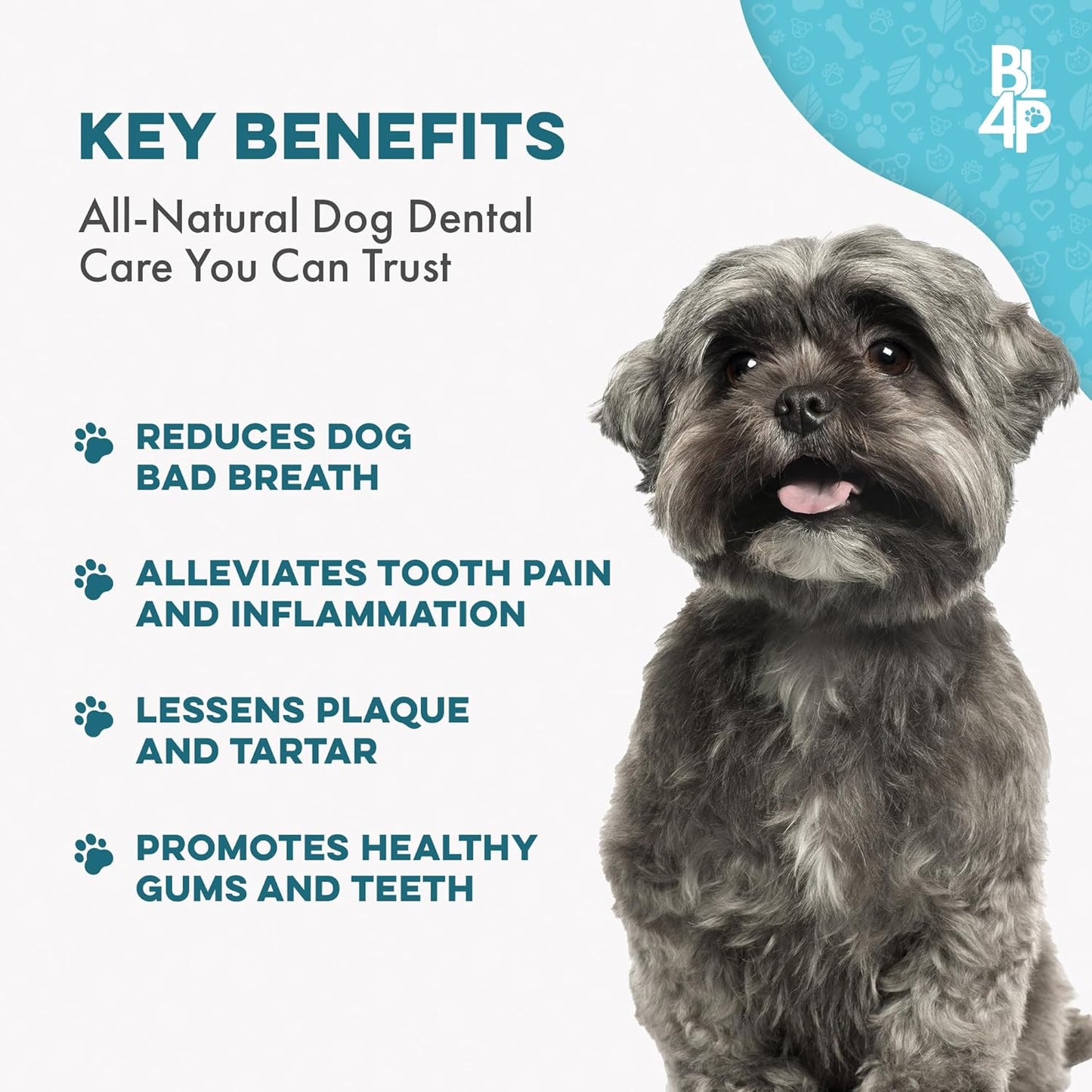 Dog Bad Breath Treatment & Dog Dental Care Solution, Natural Supplement for Canine Oral Health, Canine Tooth Pain Relief, Plaque Control, Gum Disease, Gingivitis, 400 Odorless, Tasteless Pills