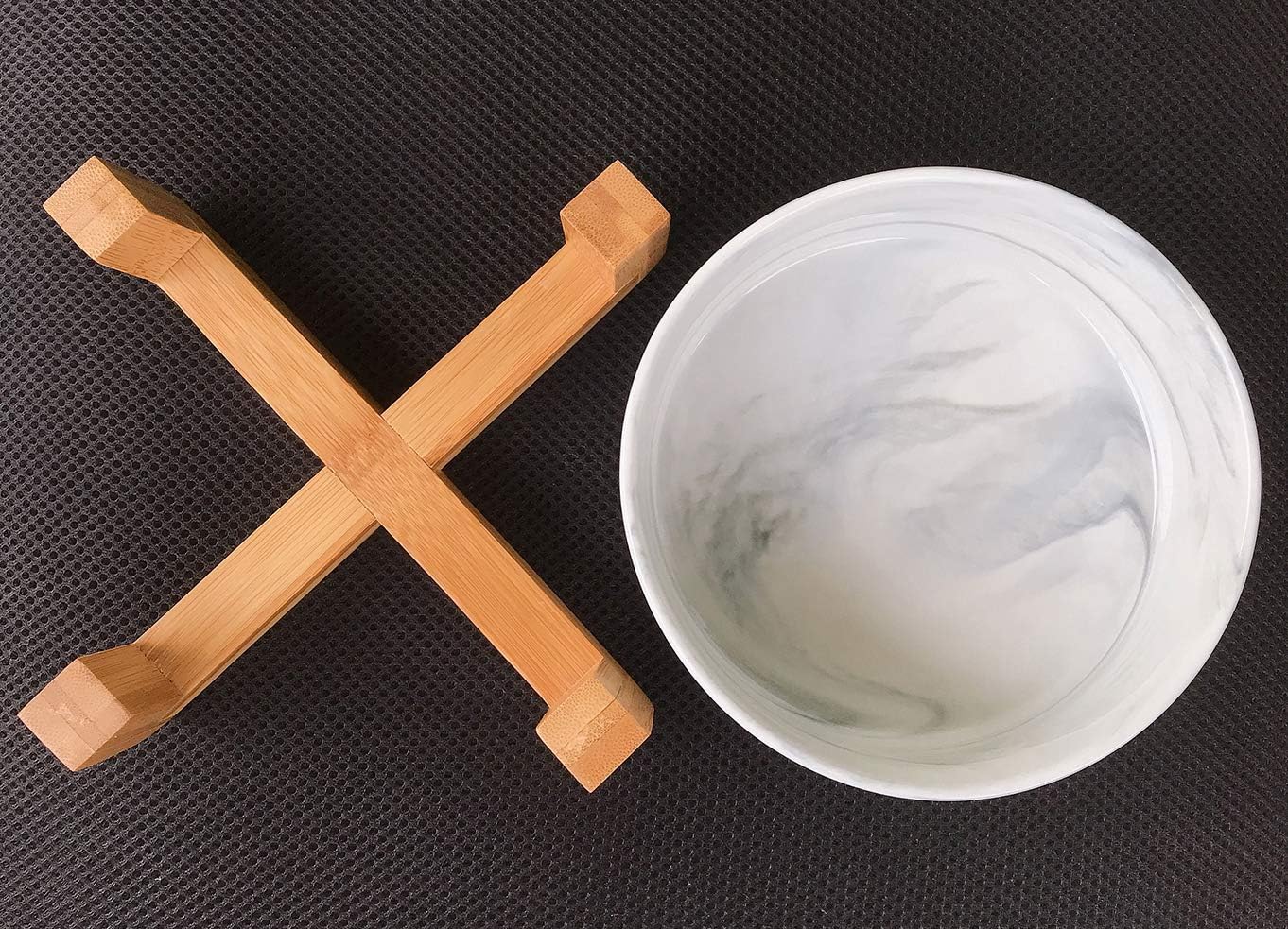 Ceramic Pet Bowls with Stand - Dog Cat Water Bowl and Food Dish -Heavy Weighted & No Tip Over Pet Comfort Feeding Bowls -Dishwasher Safe & Easy to Clean