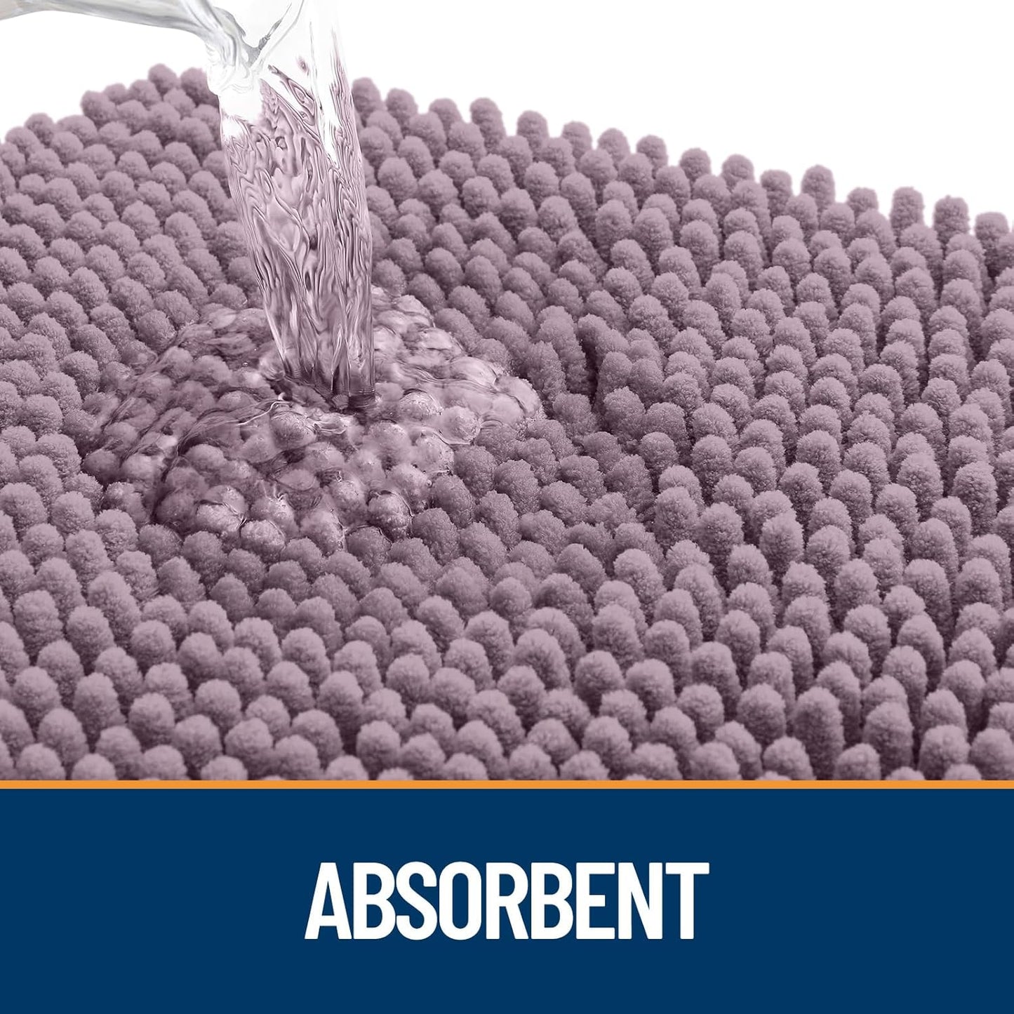 OLANLY Dog Door Mat for Muddy Paws 59x35, Absorbs Moisture and Dirt, Absorbent Non-Slip Washable Doormat, Quick Dry Chenille Mud Mat for Dogs, Entry Indoor Entryway Carpet for Inside Floor, Deep Plum