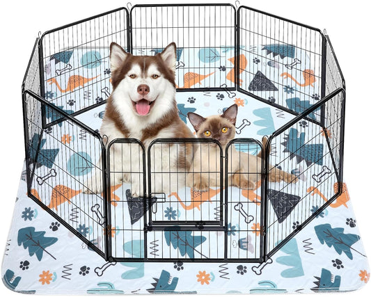 Washable Pee Pads for Dogs, Extra Large 72"x72" Super Absorbent Reusable Training Dog Pads, 100% Waterproof Non-Slip Dog Mat for Training, Whelping, Housebreaking, Incontinence, for Playpen, Crate