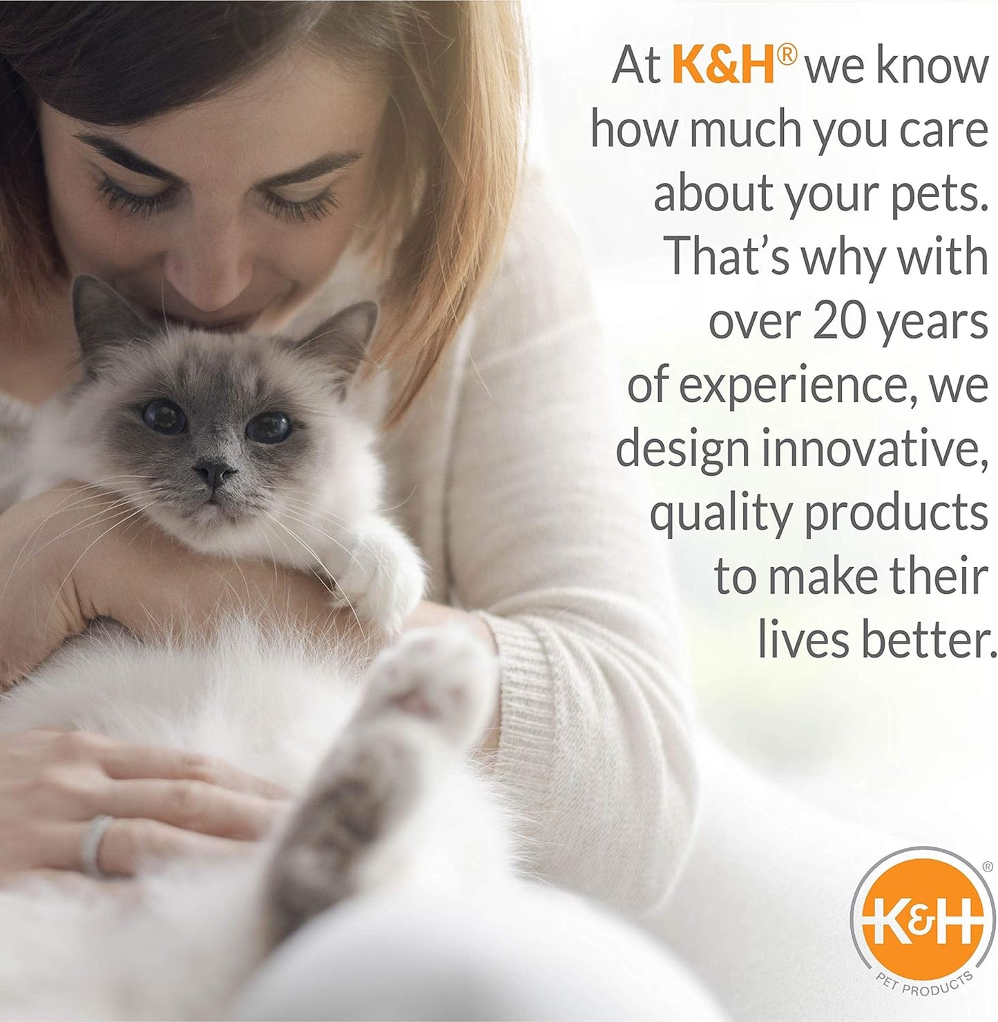 K&H Pet Products EZ Mount Bolster Cat Window Perch for Large Cats, Sturdy Kitty Window Hammock Bed, Steel Frame, Sturdy Suction Cups, Washable Shelf Covers, Foldable - Fits 27"W X 23"H Glass Spaces