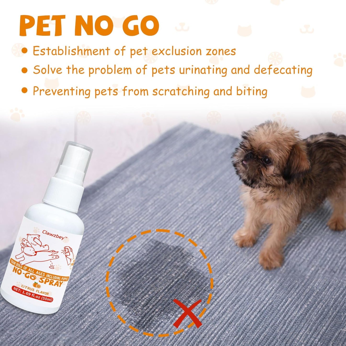 Dog Potty Spray Set, No-Go Spray & Potty Training Spray, Puppy Essentials, Stops Urination & Marking, Indoor and Outdoor Use (1.69 fl oz)