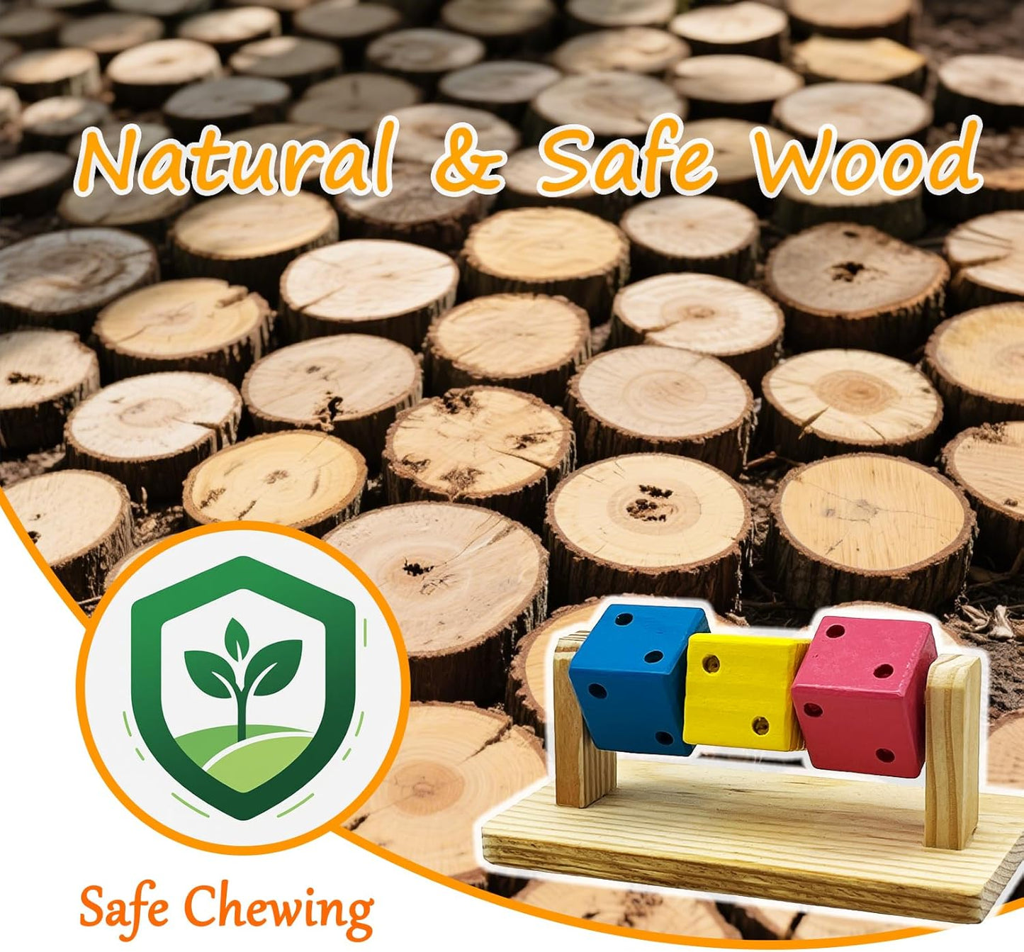 Small Animals Hamster Toy - Cage Wooden Accessories for Gerbil,Chinchilla,Rat,Guinea Pig,Mouse