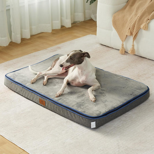 Memory Foam Large Dog Bed - 4” Thick Orthopedic Beds for Large Dogs - Waterproof Dog Bed with Removable Washable Cover & Wrap-Around Zipper - Ultimate Comfort and Easy Maintenance