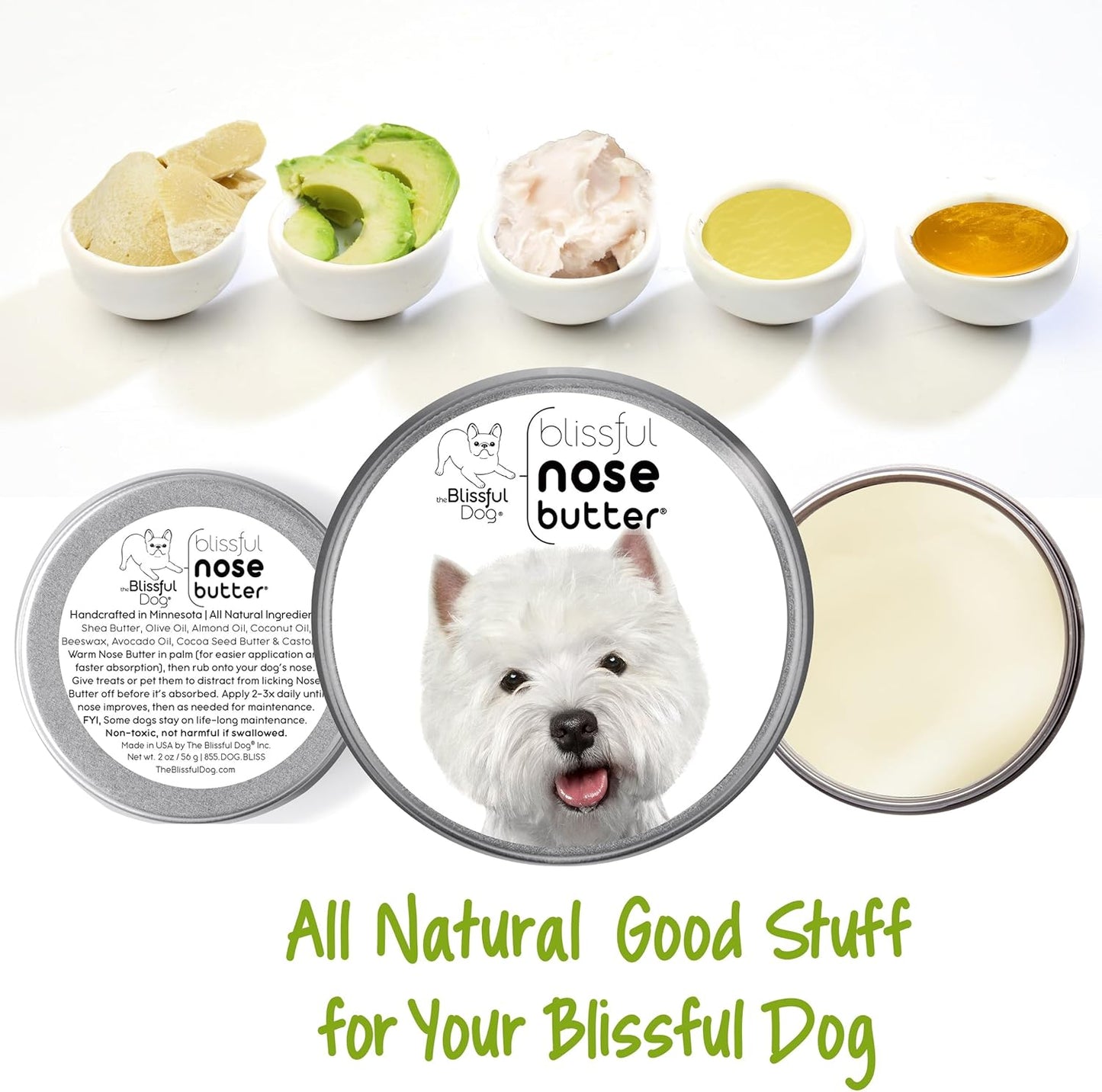 The Blissful Dog West Highland Terrier Unscented Nose Butter