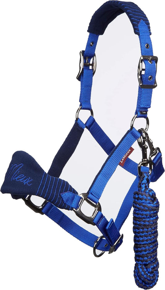 LeMieux Vogue Fleece Headcollar - Halter & Leadrope - Extra Padding, Adjustable at Curb and Poll Strap