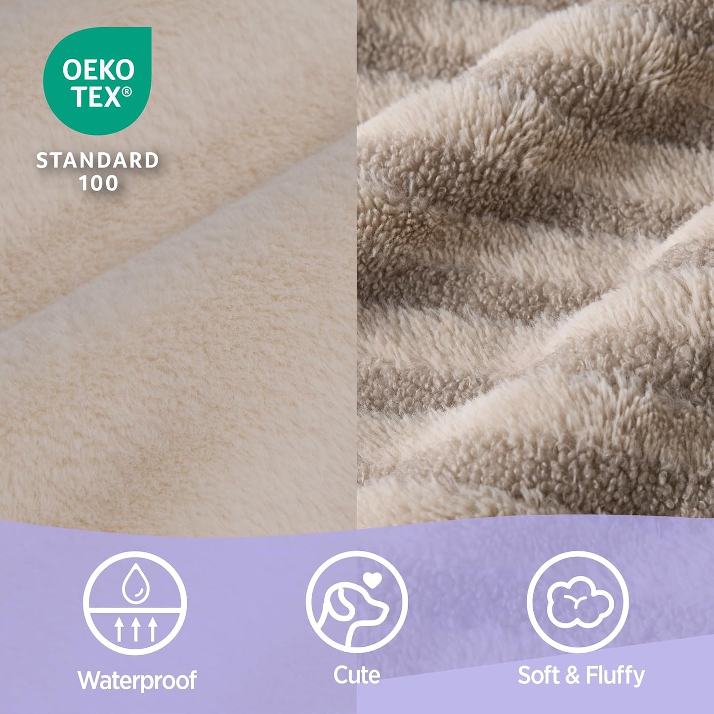 LE SURE Cute Dog Bed for Small Dogs, Orthopedic Waterproof Small Pet Beds with Sides, Non-Slip Bottom and Egg-Crate Foam Puppy Couch Sofa with Washable Removable Cover, Hazel