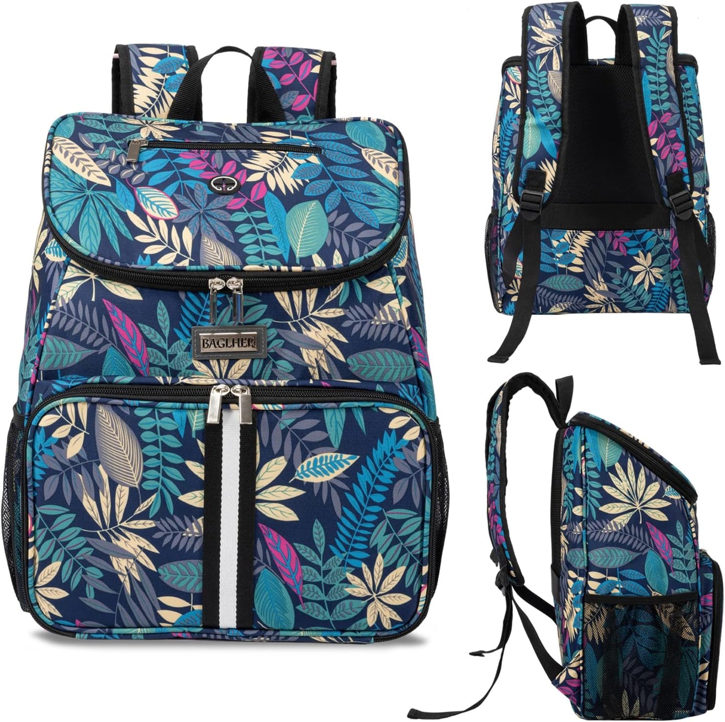 BAGLHER丨Dog Travel Bag, Airline Approved Pet Supplies Backpack, Dog Travel Backpack with 2 Silicone Collapsible Bowls and 2 Food Baskets