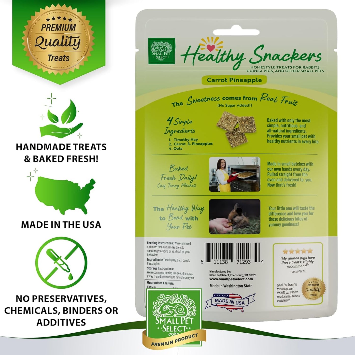 Small Pet Select - Healthy Snackers - Carrot/Pineapple