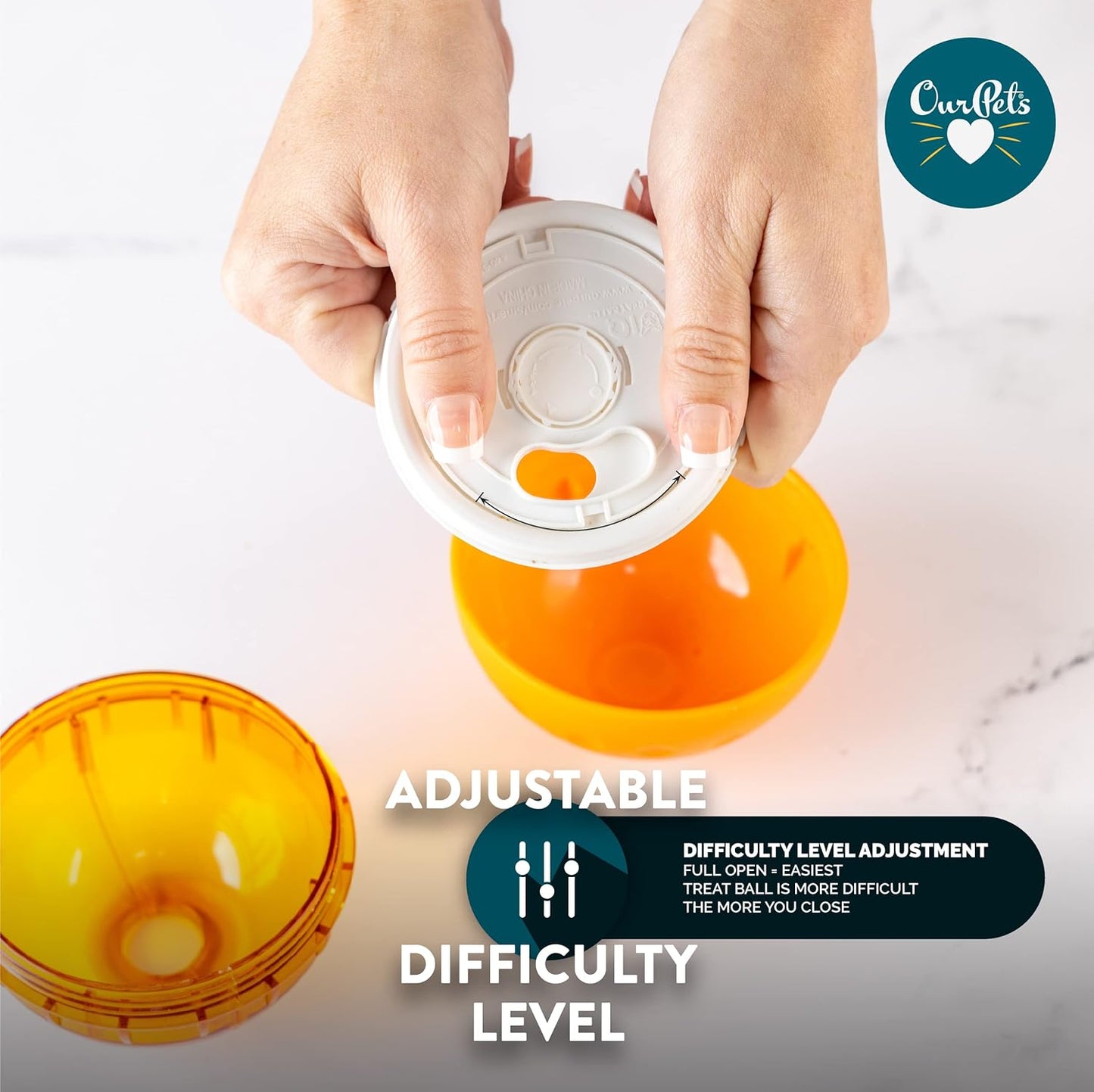 OurPet's IQ Treat Ball Interactive Food Dispensing Dog Toy , Assorted Colors