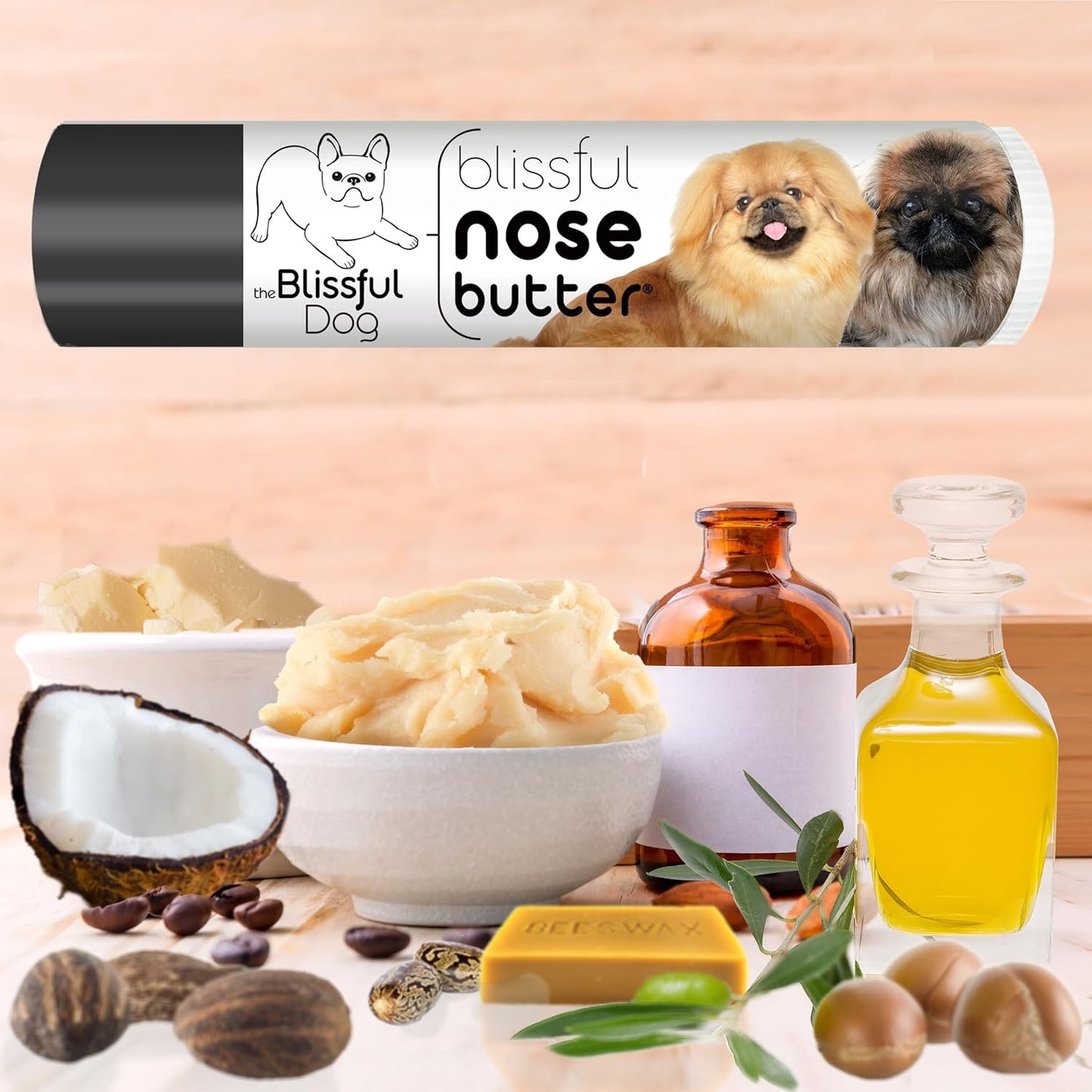 The Blissful Dog Pekingese Unscented Nose Butter - Dog Nose Butter, 0.15 Ounce
