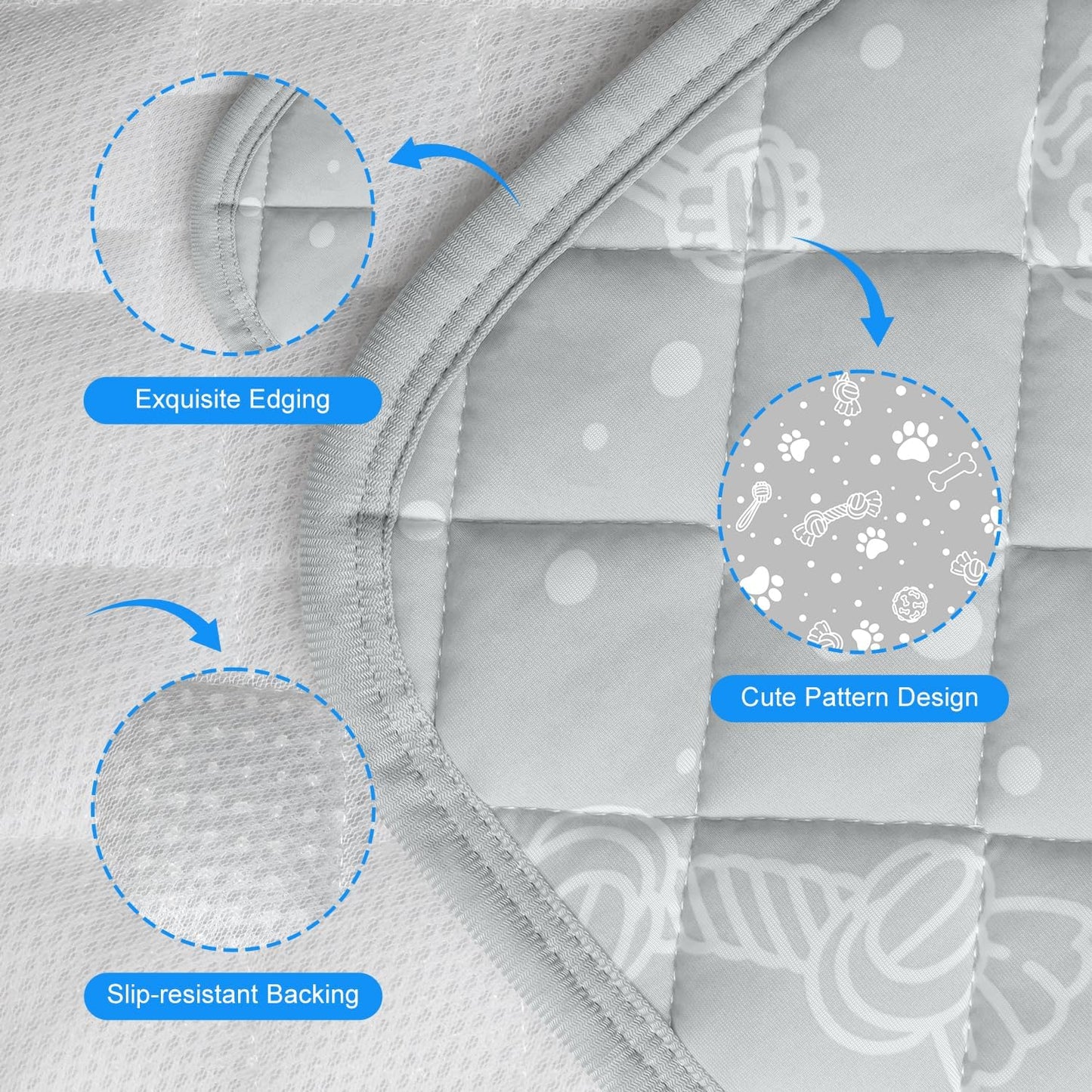 MH MYLUNE HOME Self Cooling Mat for Large Dog, 44”x32” Arc-Chill Cooling Fiber & Endothermic Color Changing Pet Cooling Pad, Foldable & Washable Non-Toxic Summer Pet Blanket