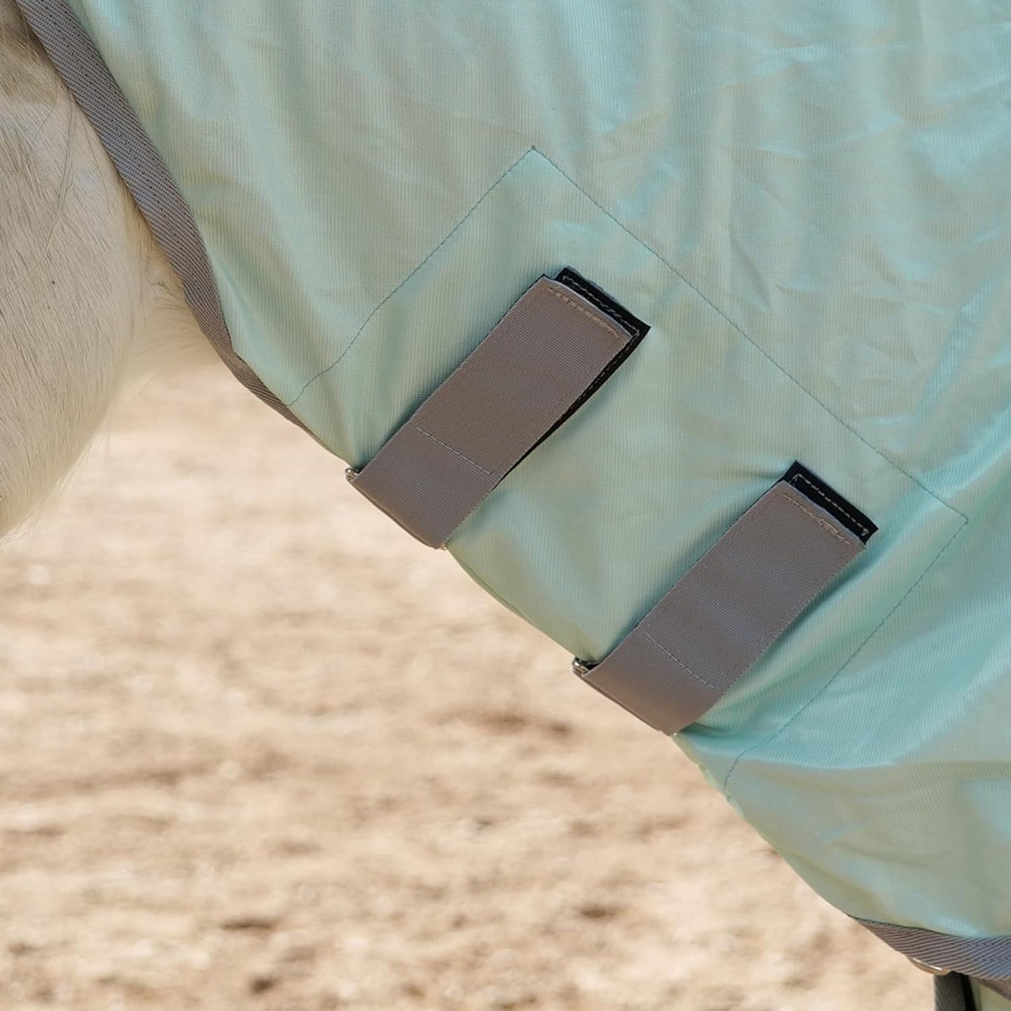 Horse Fly Sheet with Detachable Neck Cover & Belly Wrap, Adjustable Fly Sheet for Horses, Ventilated Airflow Mesh Equine Cooling Summer Flysheet Green 78