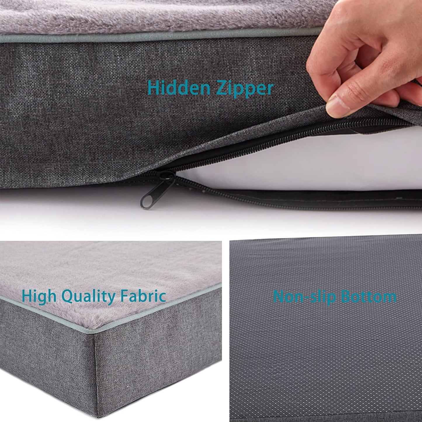 Orthopedic Memory Foam Dog Bed, Cooling Dog Beds for Extra Large Dogs -Waterproof Pet Bed for Crate with Removable Washable Cover, XL(41inch,90Lbs)