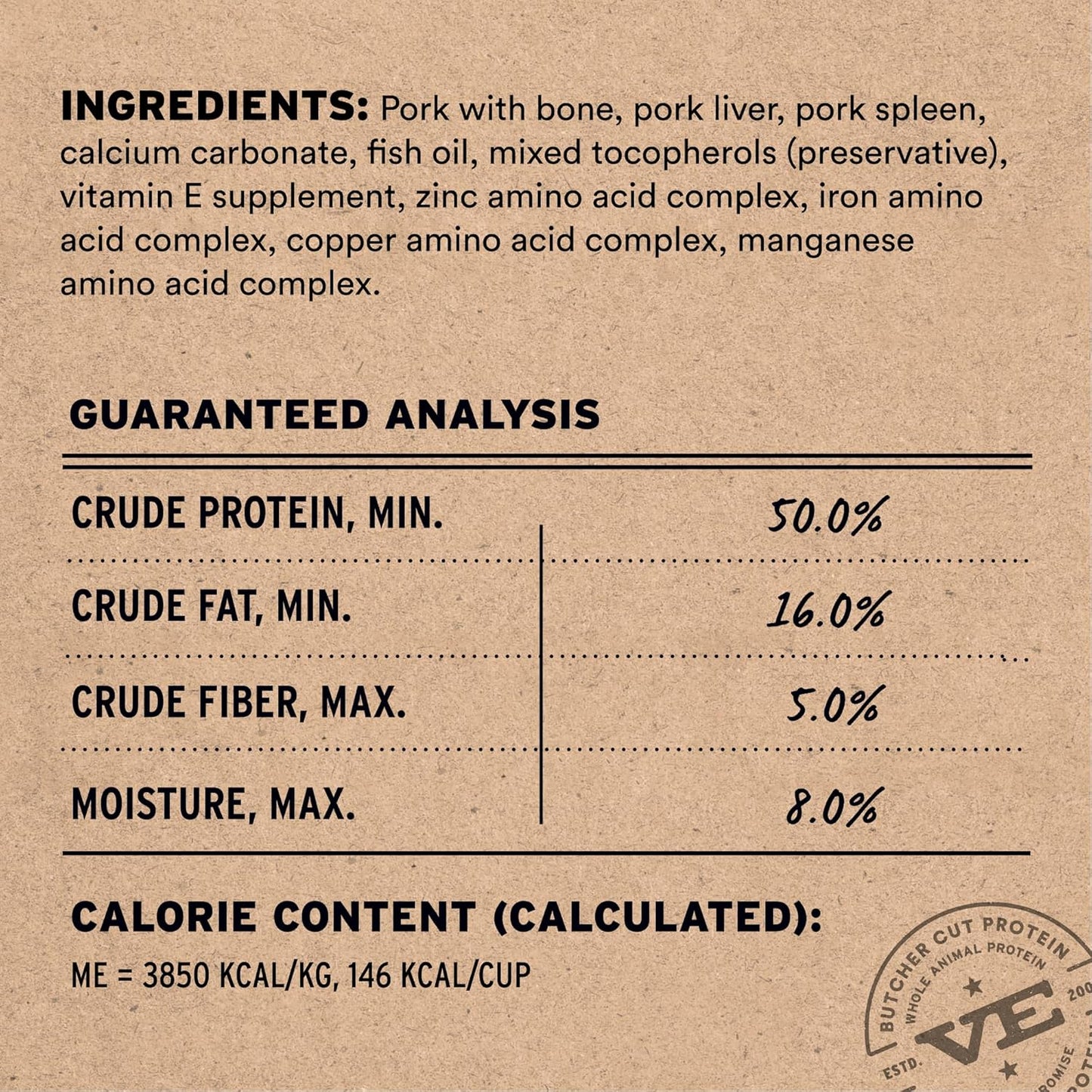 Vital Essentials Freeze-Dried Raw Pork Entree & Mixer Dog Food Soft Nibs | 99% Pork, Organs & Bone | 14 oz