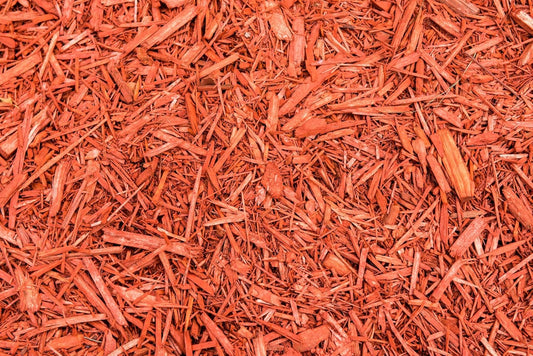 Premium Red Wood Mulch for Indoor, Patio, Potting Media, Gardens, Lawns, and Landscaping (0.3 CF - 8 L - 9 QTS)