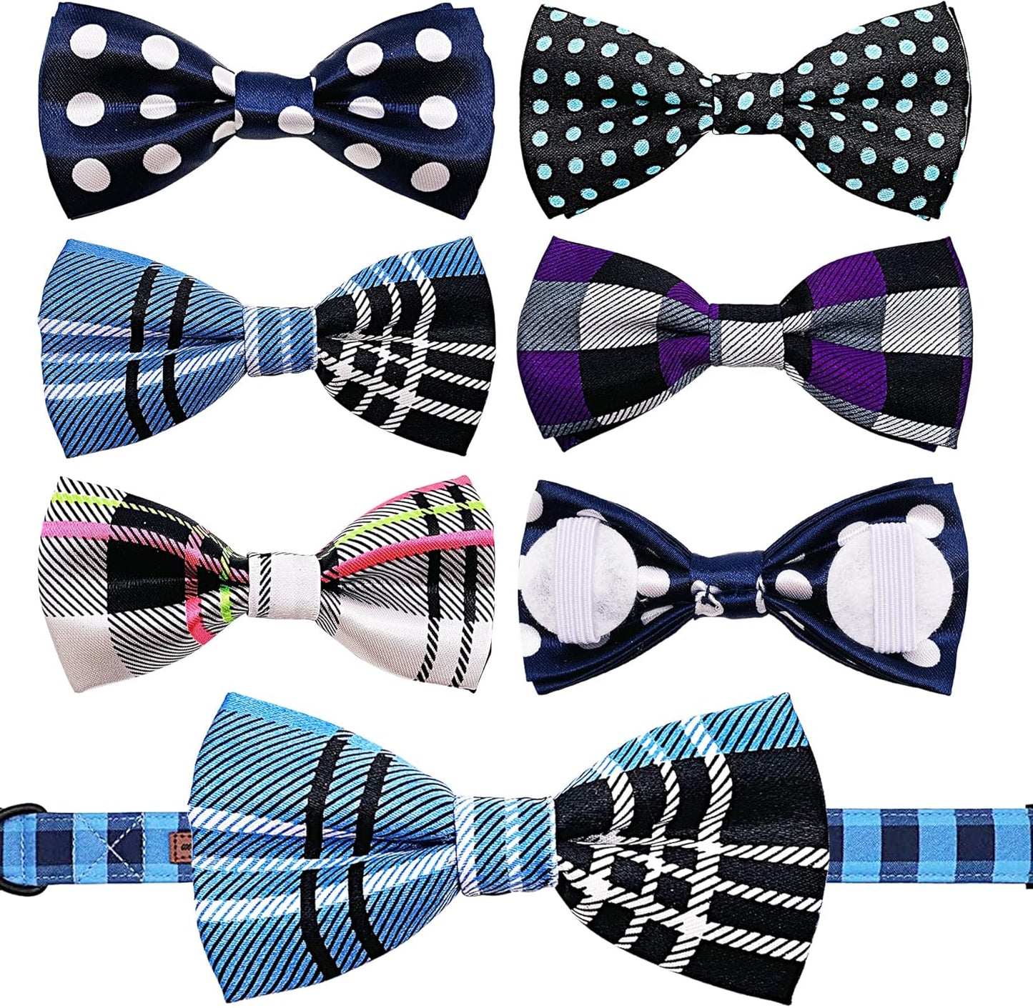 PET SHOW Pet Small Dogs Collar Embellishment Attachment Bow Ties Puppies Cats Collar Charms Accessories Slides Bowties for Birthday Wedding Parties Assorted A Style Pack of 5