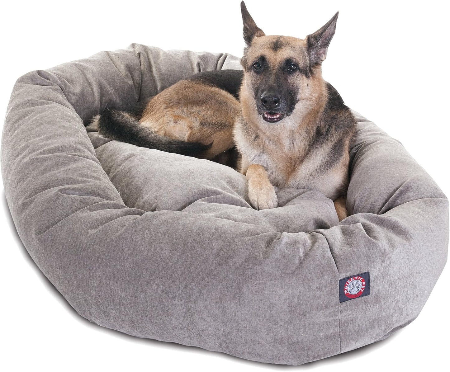 Majestic Pet Villa 52 Inch Shredded Memory Foam Dog Bed for X-Large Sized Dogs 52x35x11 Inch–Orthopedic Dog Bed with Removable Washable Cover-Washable X-Large Pet Bed with Head Support-Vintage