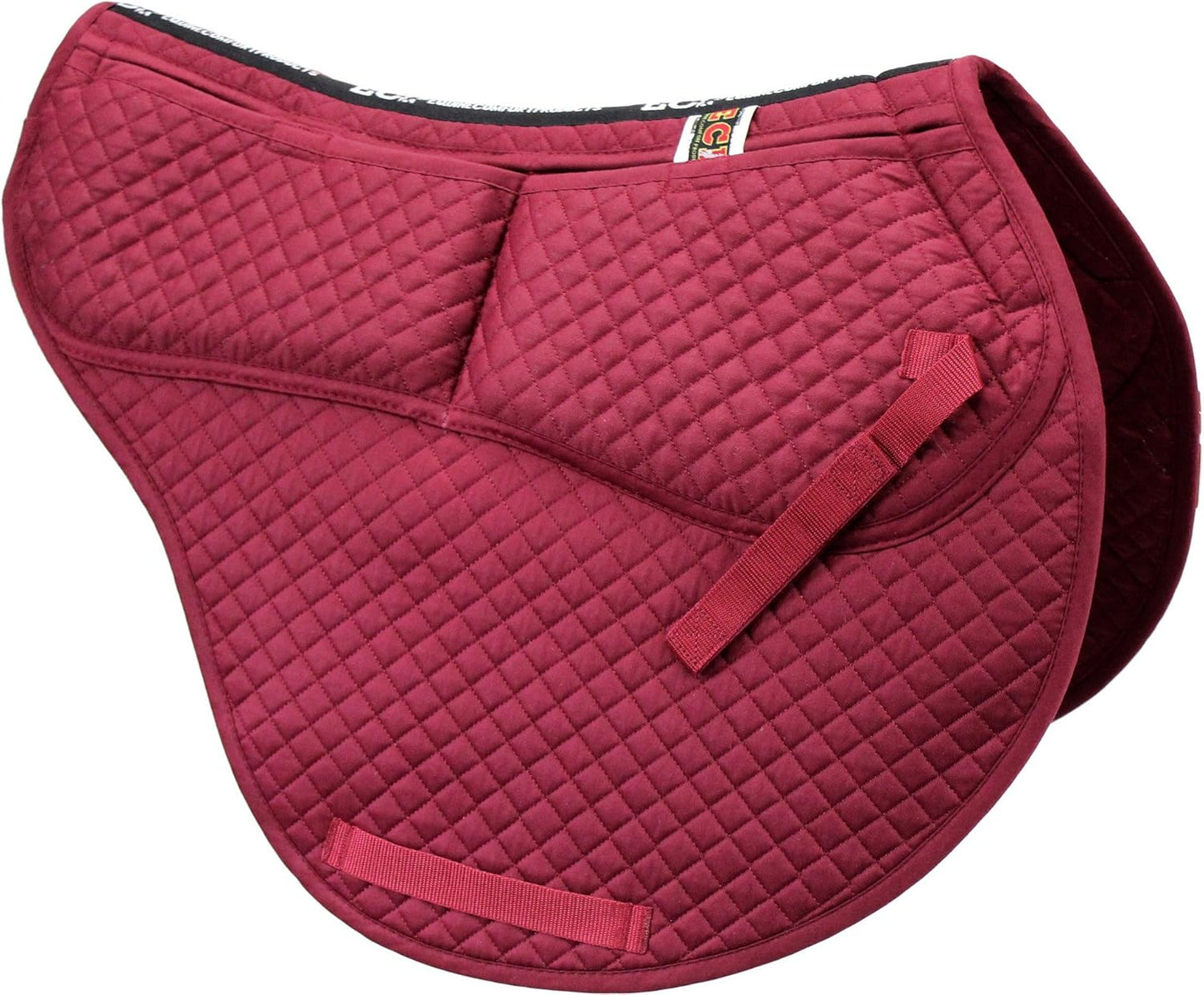 ECP Equine Comfort Products All-Purpose Contoured Correction Saddle Pad with Adjustable Memory Foam Inserts for Custom Support, Non-Slip, Shock Absorbing, 22” Spine, 19.5” Drop