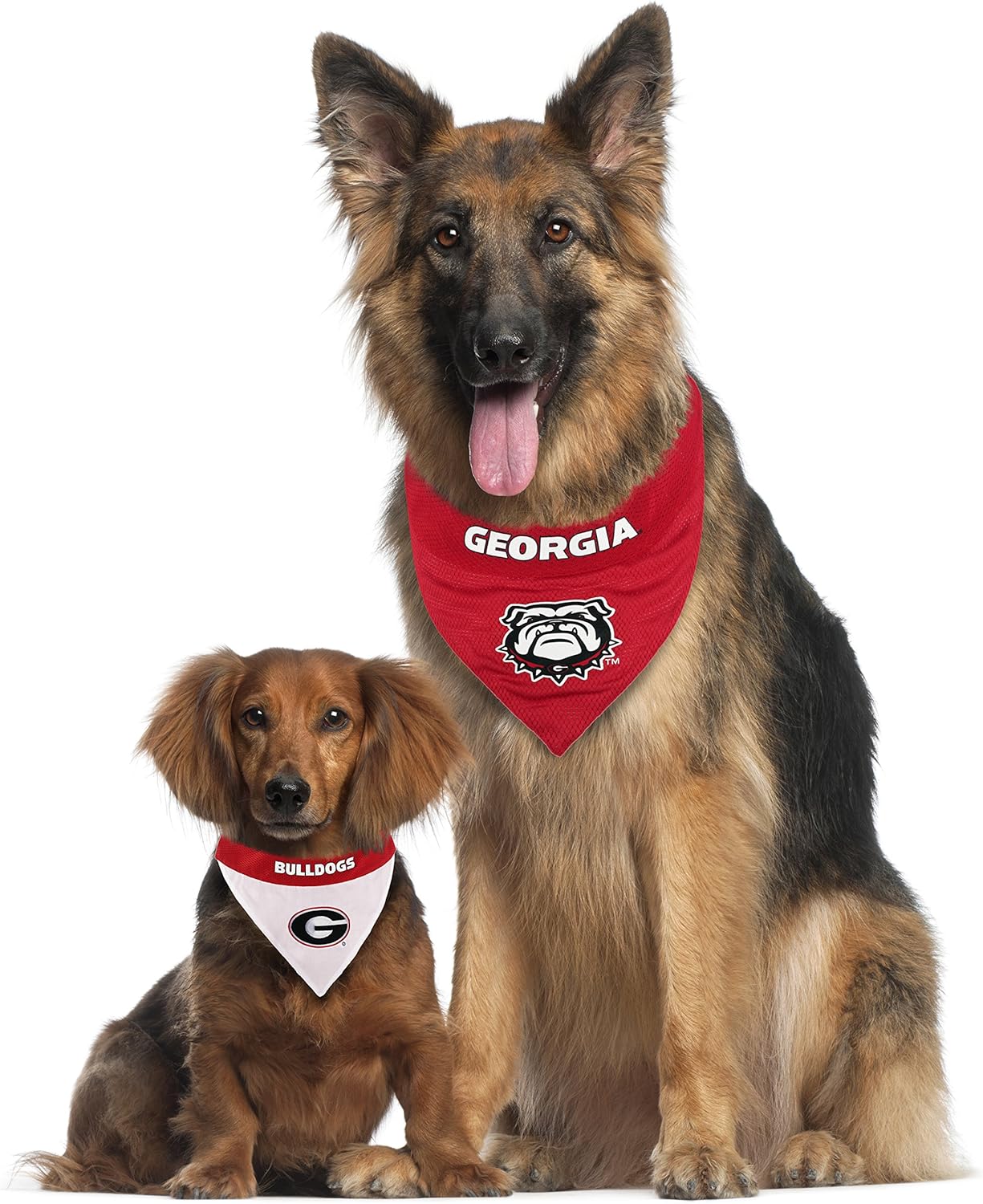 Pets First Collegiate Pet Accessories, Reversible Bandana, Georgia Bulldogs, Small/Medium