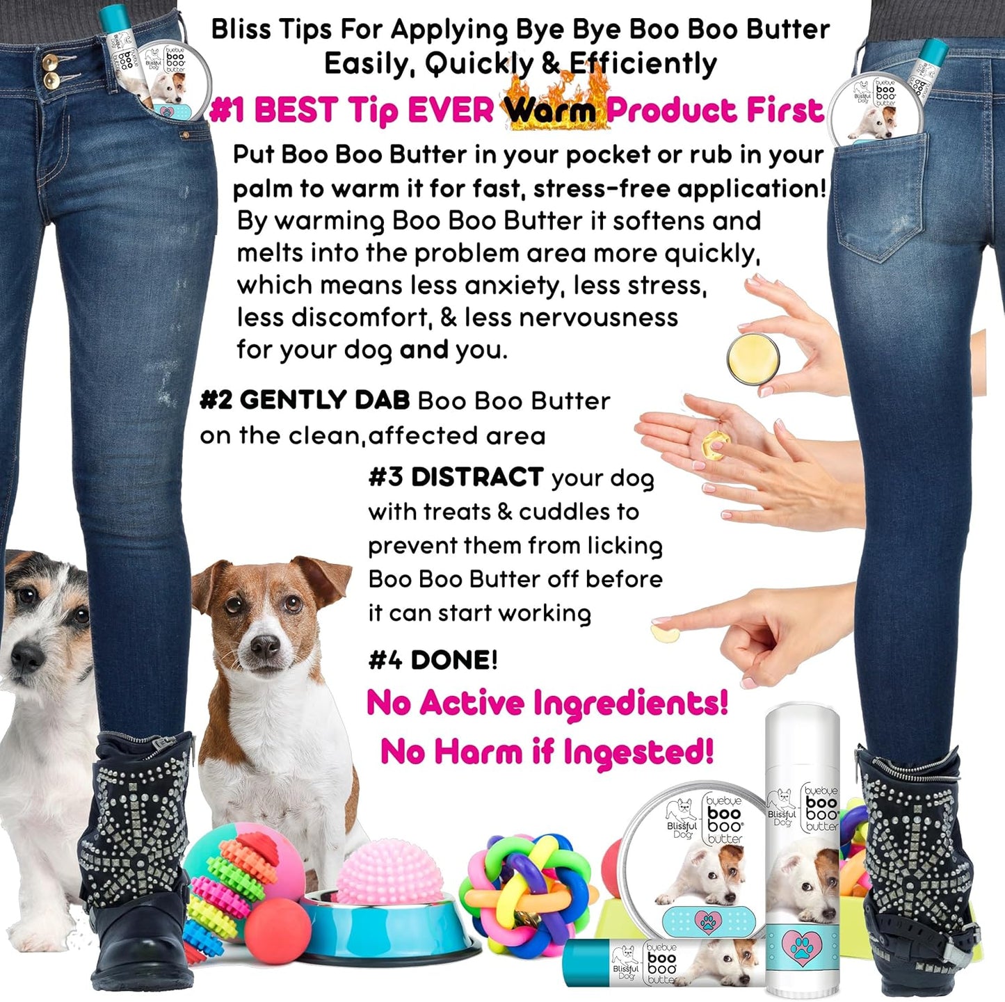 The Blissful Dog Jack Russell Terrier Boo Boo Butter, 16 oz.