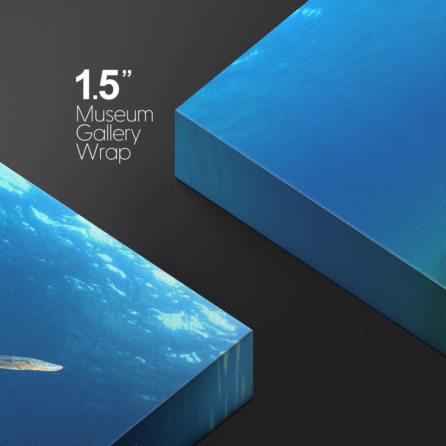 wall26 Canvas Print Wall Art Sea Turtle Gliding Through Sea Nature Ocean Photography Realism Nautical Scenic Relax/Calm Multicolor Ultra for Living Room, Bedroom, Office - 24"x36"