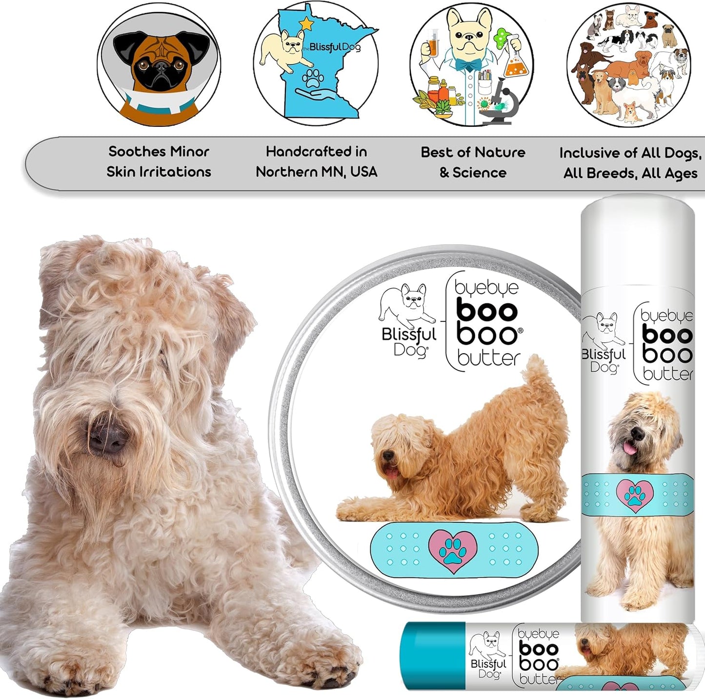 The Blissful Dog Soft Coated Wheaten Terrier Boo Boo Butter, 0.50 Ounce