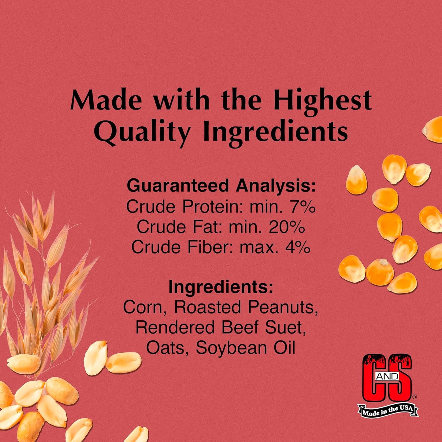 C&S Peanut Suet Nuggets for wild birds, 27 Ounces