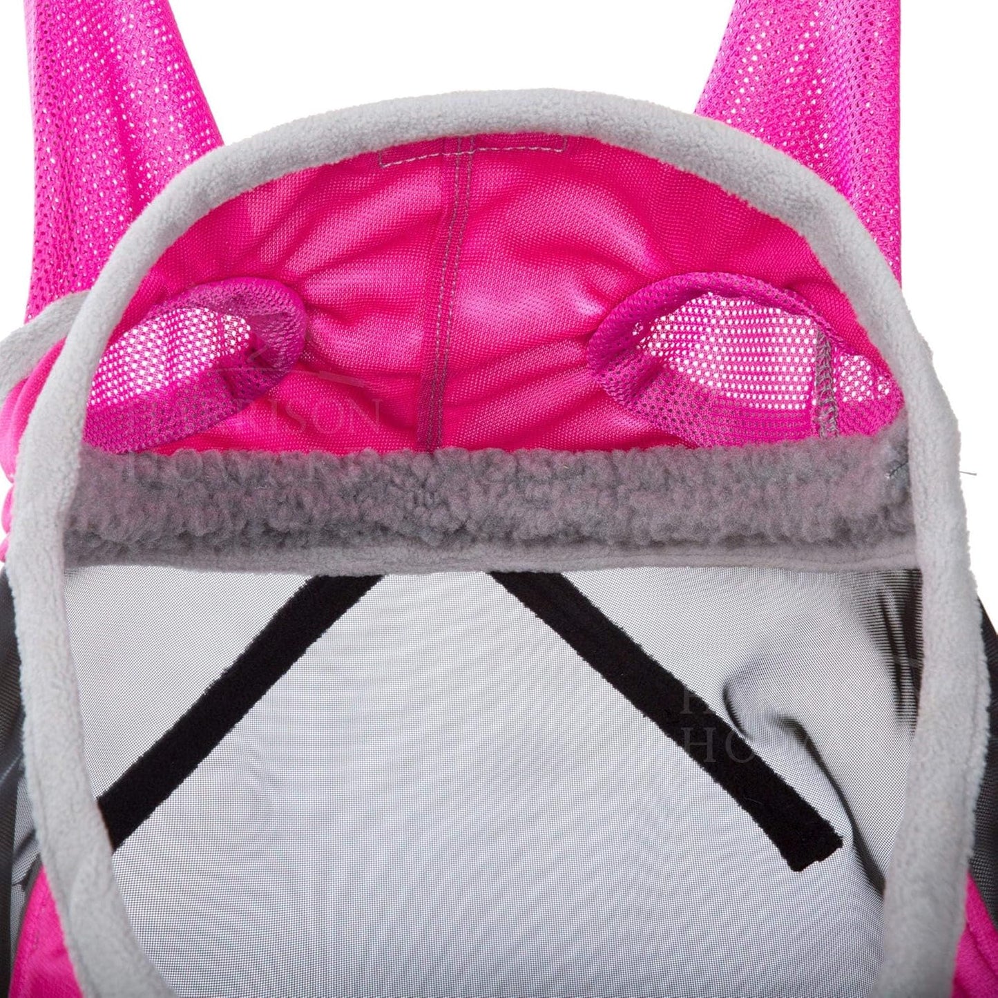 Harrison Howard CareMaster Pro Luminous Horse Fly Mask Standard with Ears UV Protection for Horse Flamingo M Cob