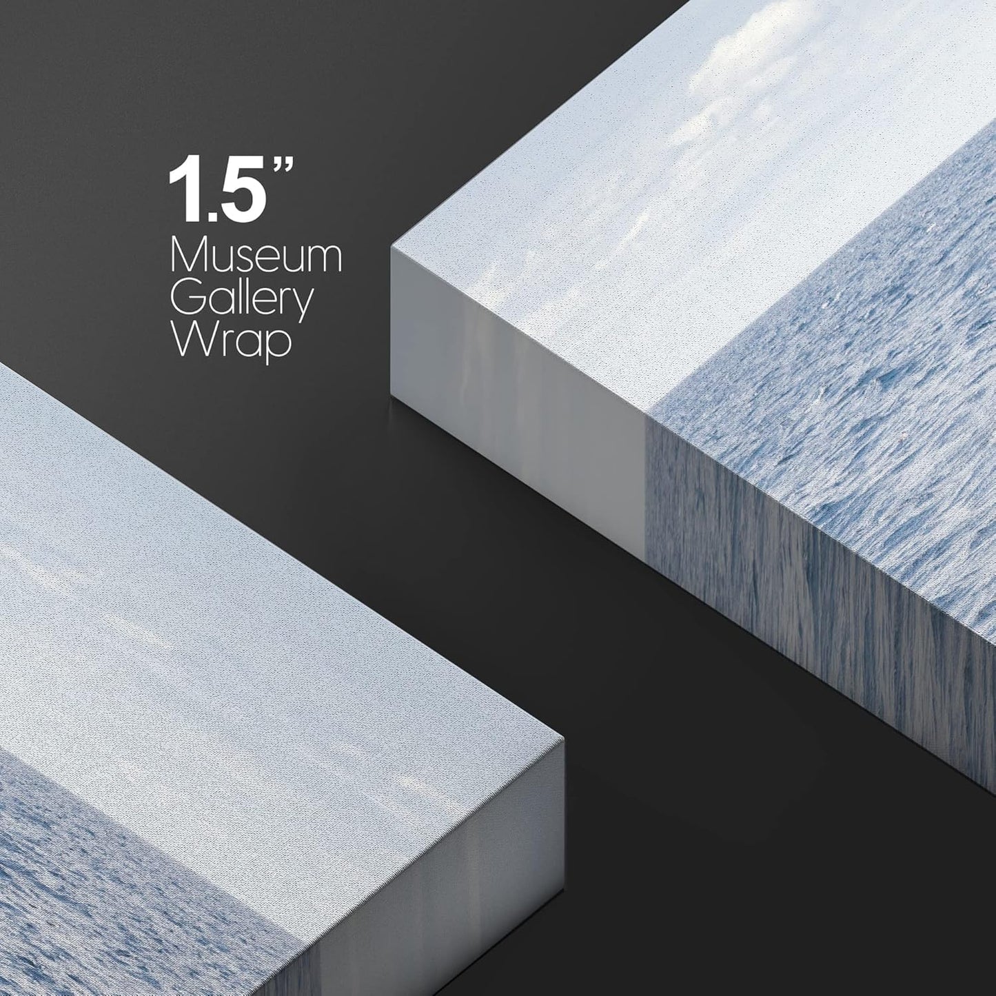 wall26 Canvas Print Wall Art Tropical Ocean Sea Water Horizon Blue Whale Nature Animals Photography Realism Rustic Scenic Landscape Wilderness Colorful for Living Room, Bedroom, Office - 12"x18"