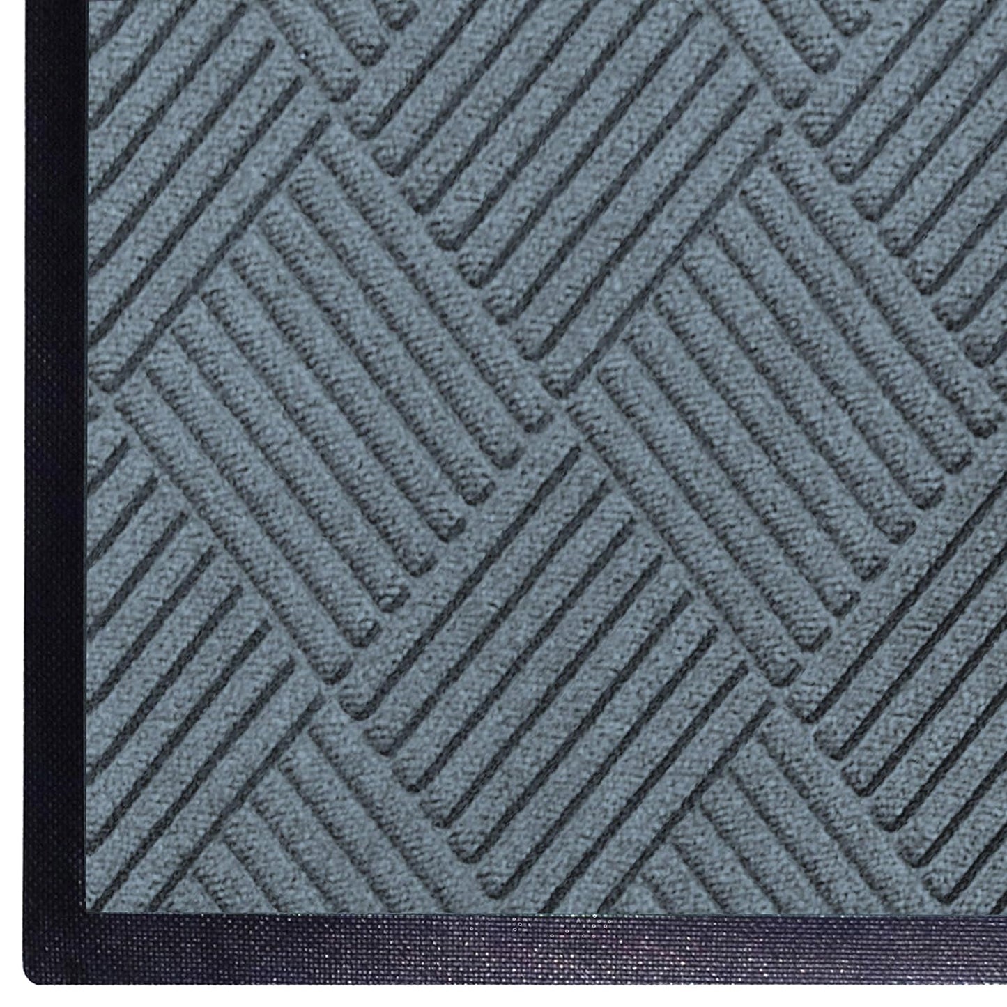 WaterHog Diamond | Commercial-Grade Entrance Mat with Rubber Border – Indoor/Outdoor, Quick Drying, Stain Resistant Door Mat (Bluestone, 3' x 12')